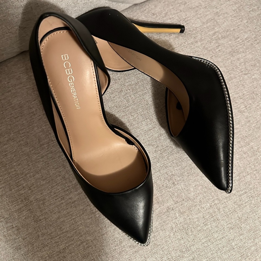 Bcbgeneration Silver Studded Pointed Toe Pumps - image 2